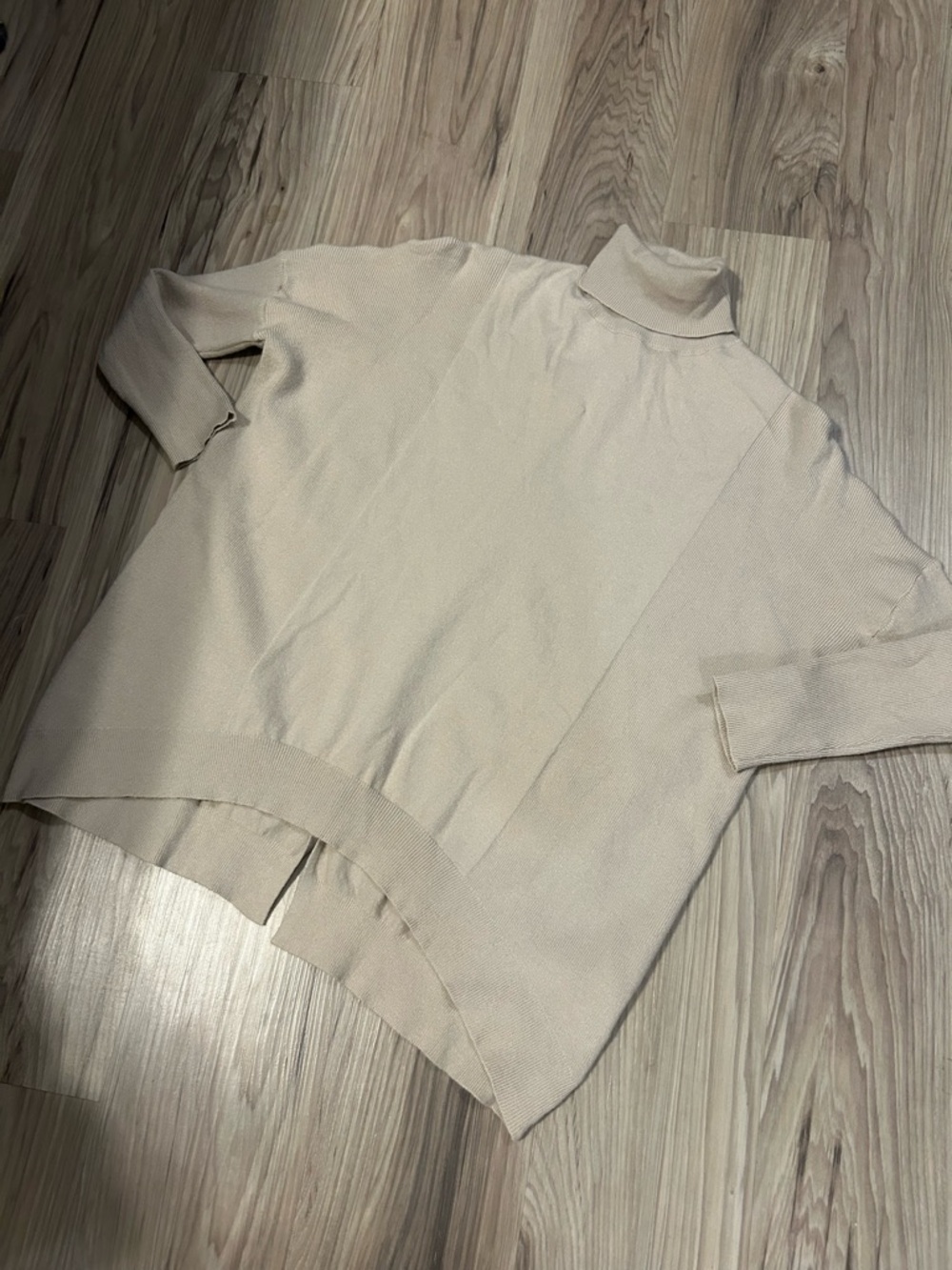 DAVI & DANI Cream Turtleneck Knit Sweater